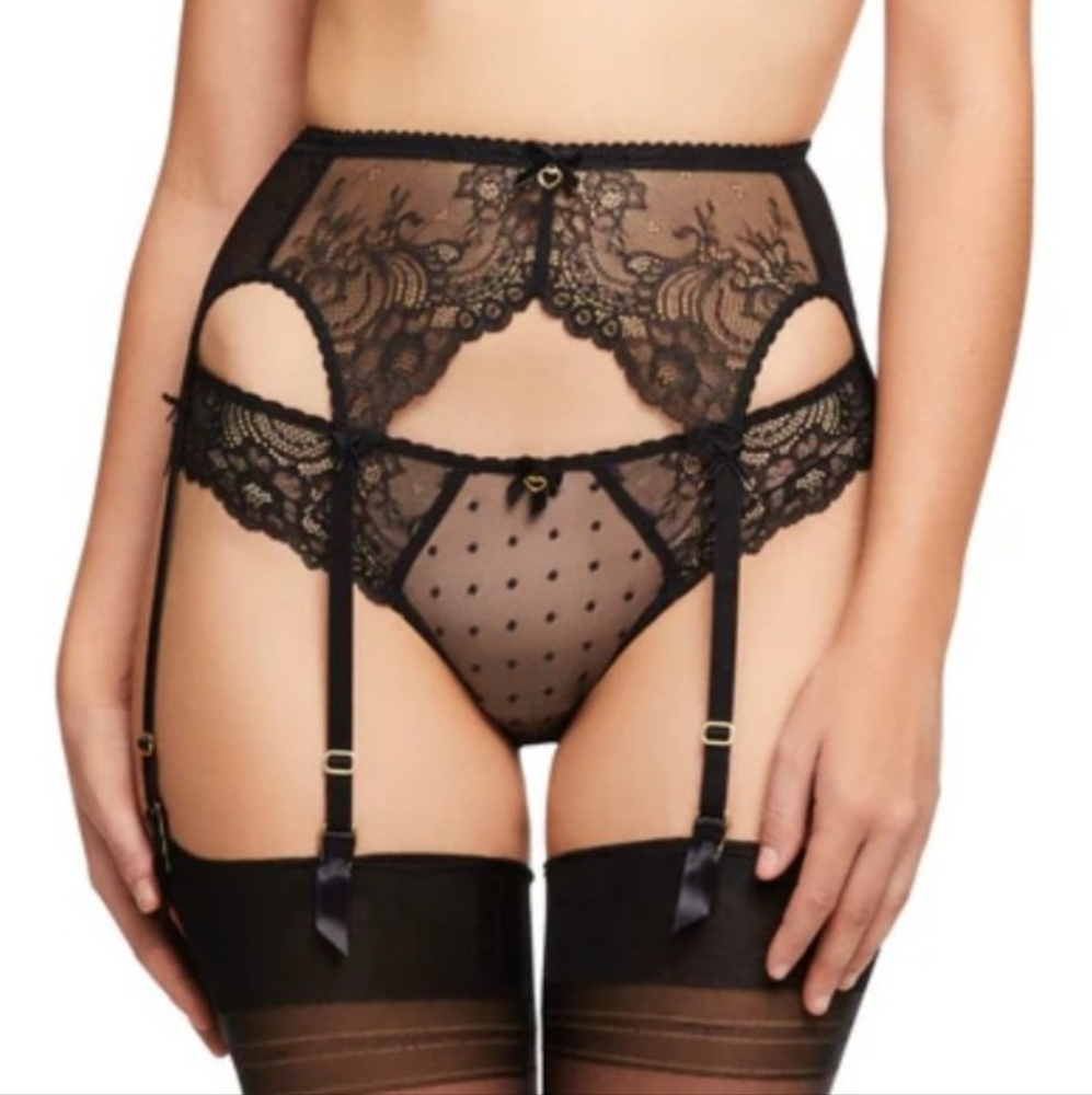 Dita Von Teese Black Fiamma Suspender (Garter Belt) size small